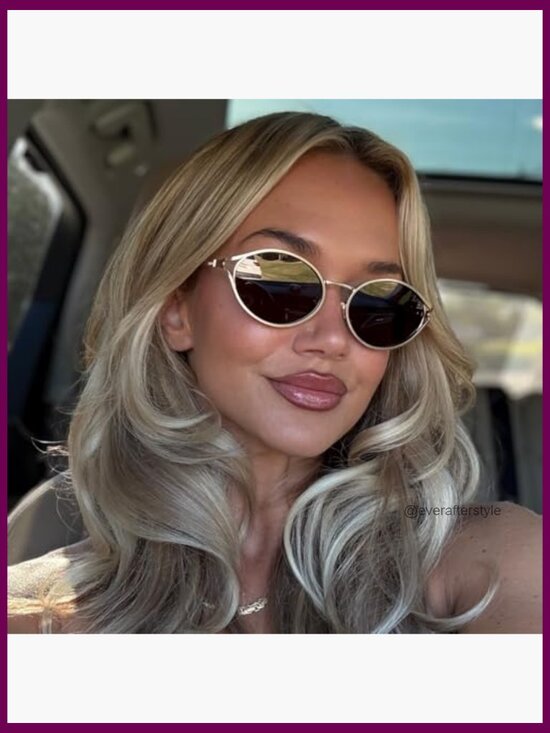 Oval Polarized Sunglasses with UV400 Protection Stainless Steel Frame - main image 4